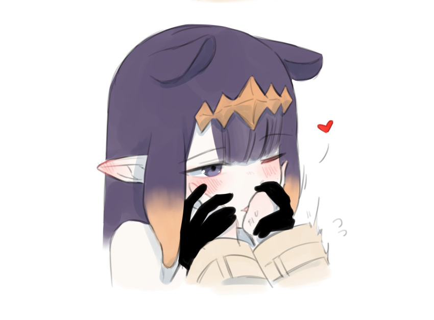 2girls, bangs, beige_coat, black_gloves, blunt_bangs, blush, coat, commentary