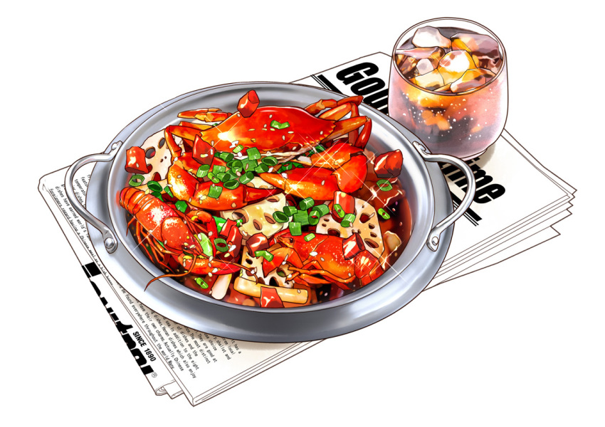 crab, crayfish, cup, drink, food, food_focus, garnish, glass