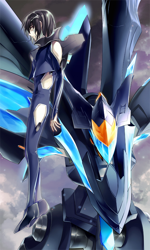 1boy, black_hair, blue_bodysuit, bodysuit, clothing_cutout, clouds, floating, glowing