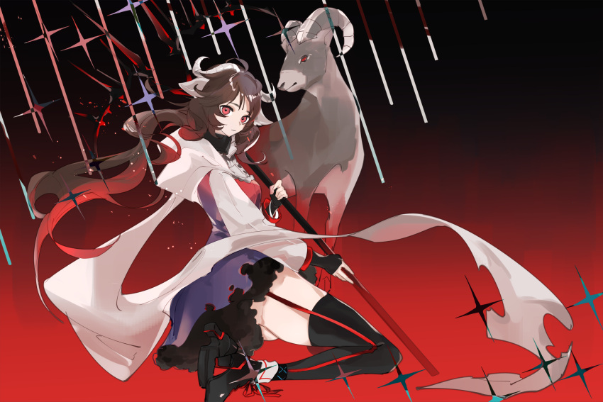 1girl, ahoge, animal_ears, aonogura, arknights, black_background, black_footwear, black_gloves