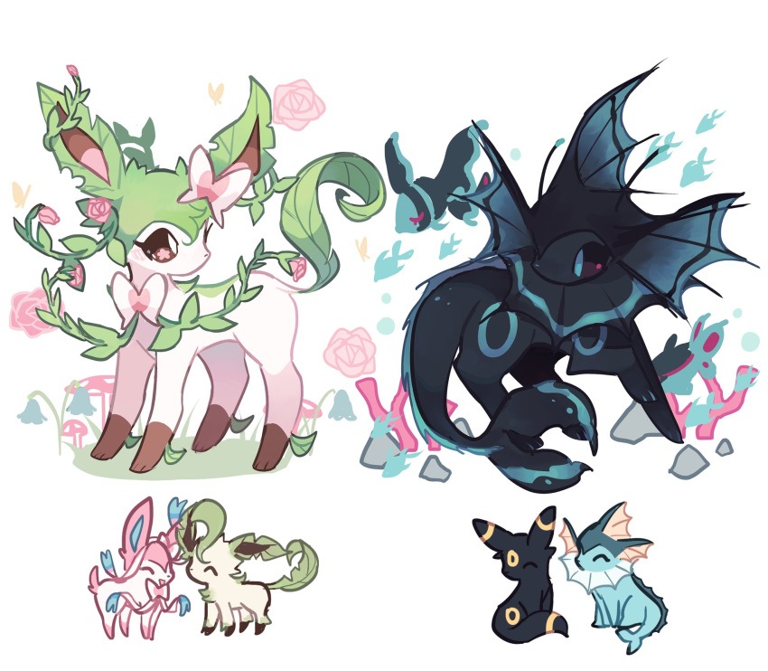 brown_eyes, charamells, commentary, english_commentary, fusion, gen_1_pokemon, gen_2_pokemon, gen_4_pokemon