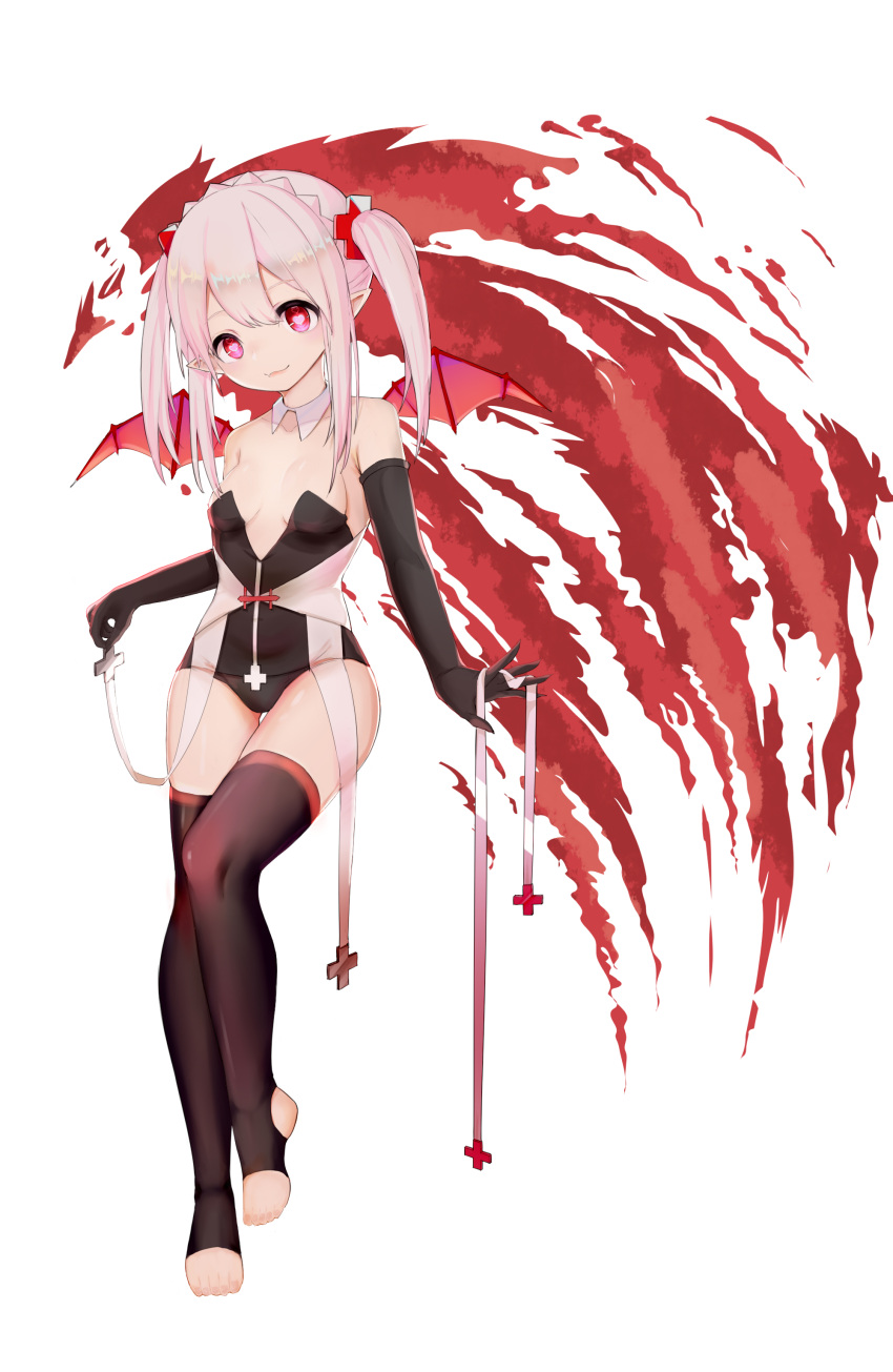 1girl, absurdres, arknights, bare_shoulders, black_gloves, black_legwear, black_leotard, breasts