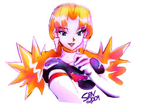 blonde_hair, earrings, elbow_gloves, gloves, jewelry, lowres, pokemon, rubyconcream