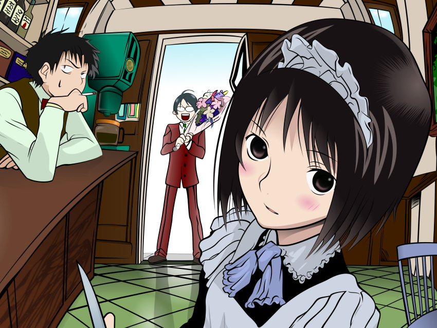 maid, nakahara_misaki, nhk_ni_youkoso, oiwa_kendi, satou_tatsuhiro, vector, yamazaki_kaoru