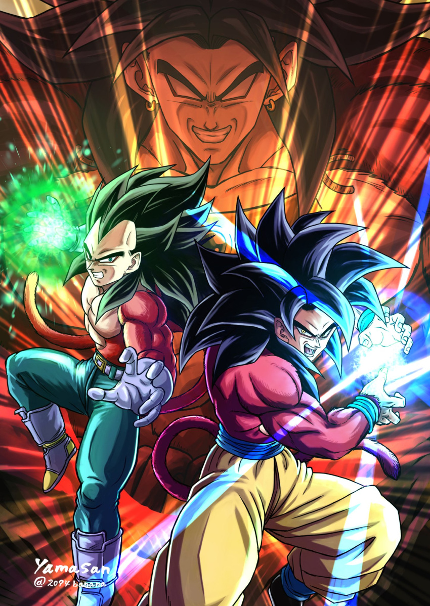 2094banana, black_footwear, black_hair, broly, denim, dragon_ball, dragon_ball_gt, dragon_ball_heroes