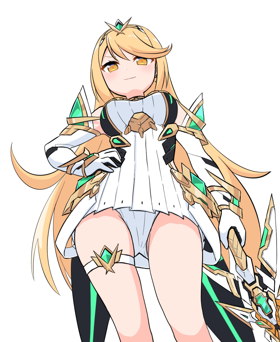1girl, bangs, bare_legs, bare_shoulders, blonde_hair, breasts, chest_jewel, cleavage_cutout