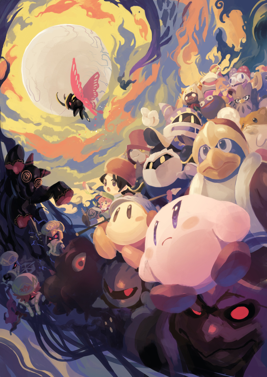 6+boys, 6+girls, 6+others, absurdres, adeleine, bandana, bandana_waddle_dee, beret