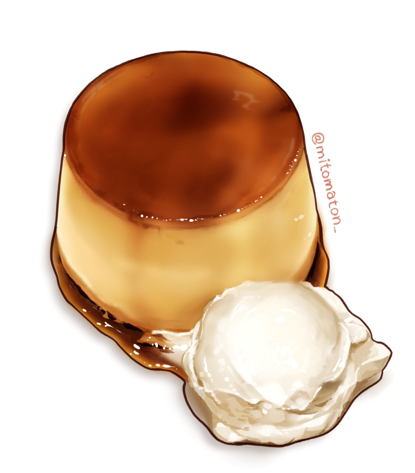 artist_name, cream, dessert, food, food_focus, highres, ice_cream, mitomaton