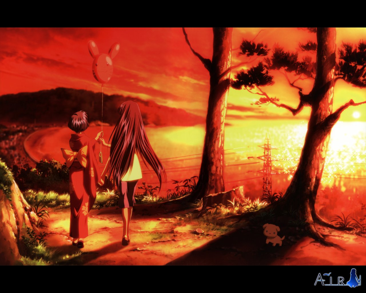 air, kirishima_hijiri, kirishima_kano, potato, sunset