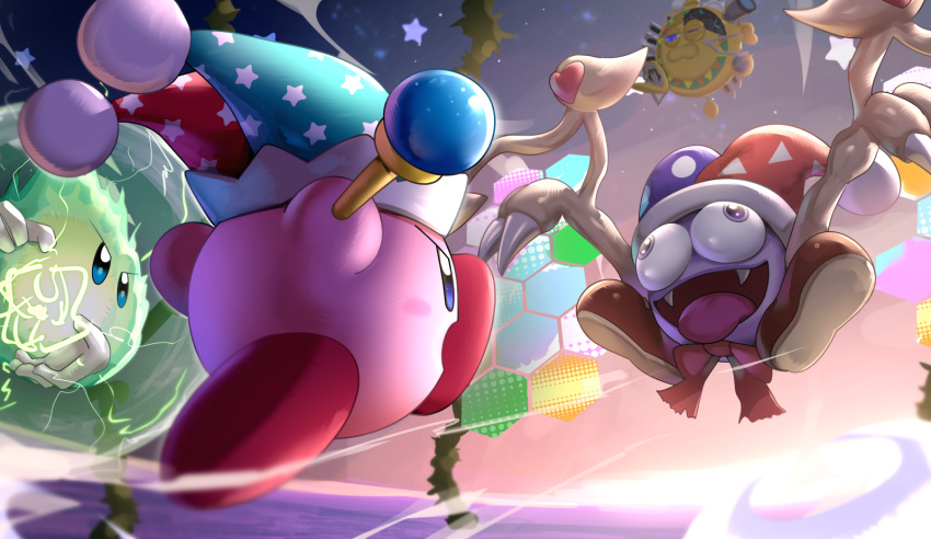1boy, 1other, angry, battle, blue_eyes, galactic_nova, gonzarez, hat