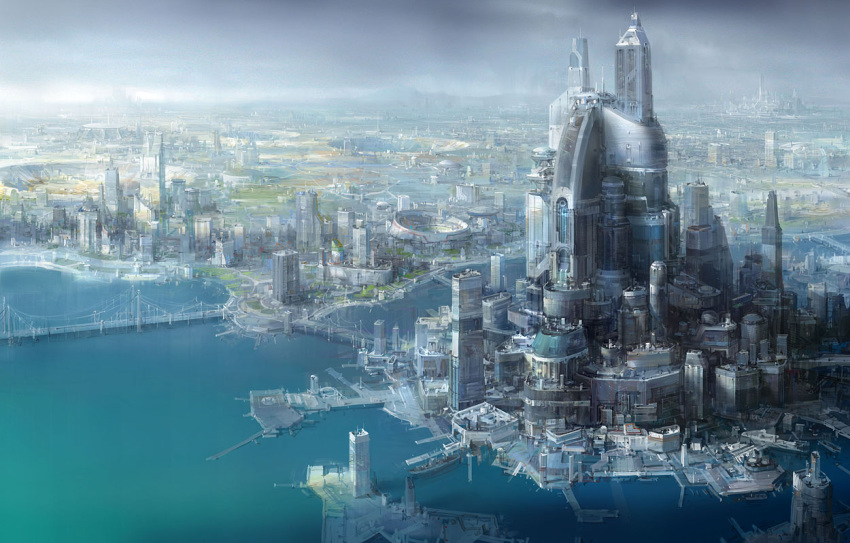 city, cityscape, harbor, megastructure, original, park_jae-cheol, scenery, skyscraper