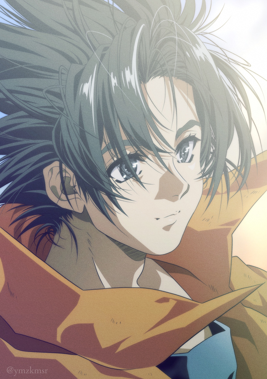 1boy, absurdres, anime_coloring, artist_name, bangs, black_eyes, black_hair, close-up