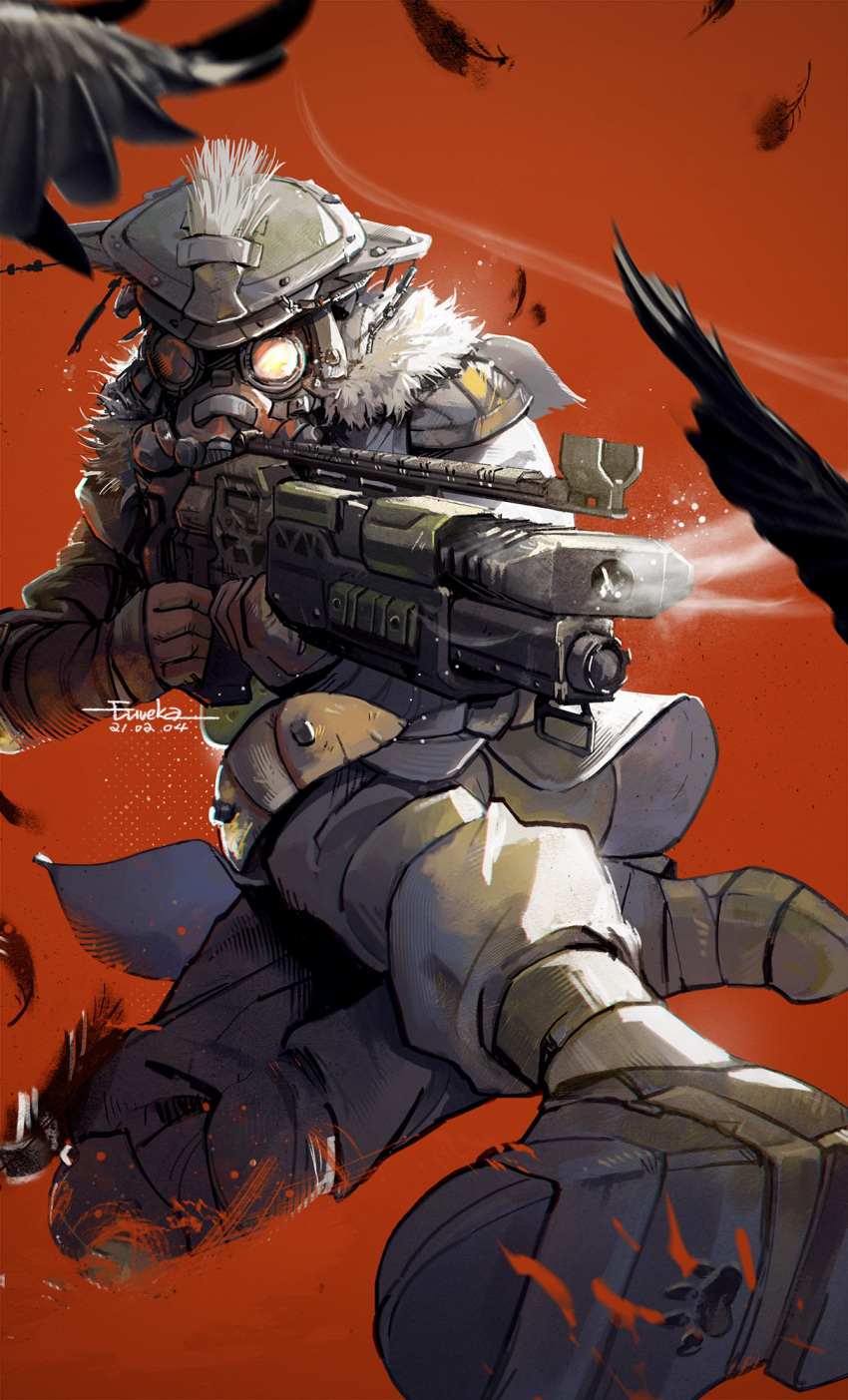 1other, ambiguous_gender, apex_legends, artist_name, bird, bloodhound_(apex_legends), boots, brown_footwear