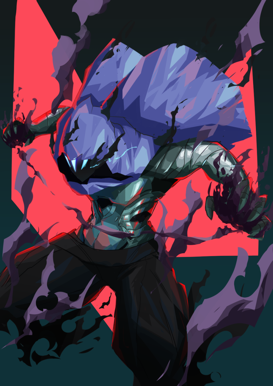 1boy, airborne, black_pants, chiba_mochi, cloak, highres, hood, hood_up
