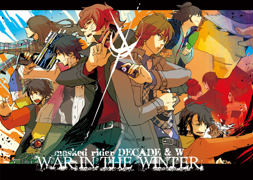 4girls, 6+boys, bad_id, bad_pixiv_id, everyone, henshin, hidari_shoutarou, hikari_natsumi