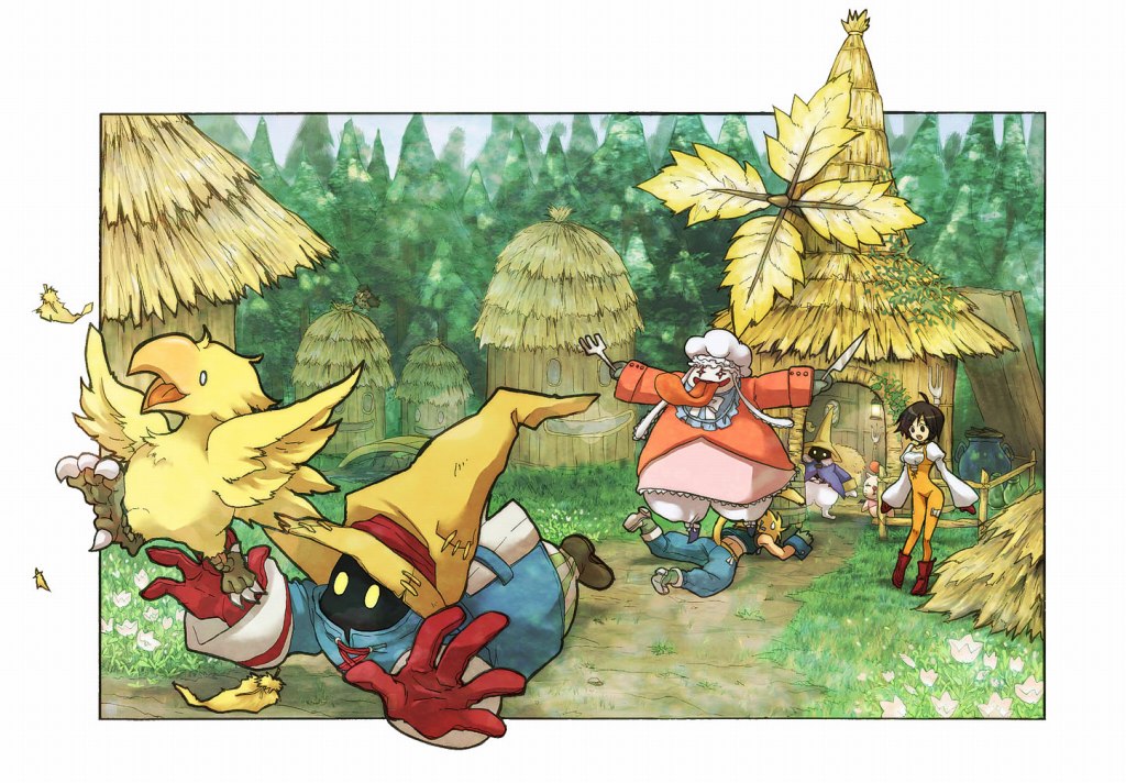 bird, black_mage, bobby_corwen, chocobo, dagger, dual_wielding, final_fantasy, final_fantasy_ix