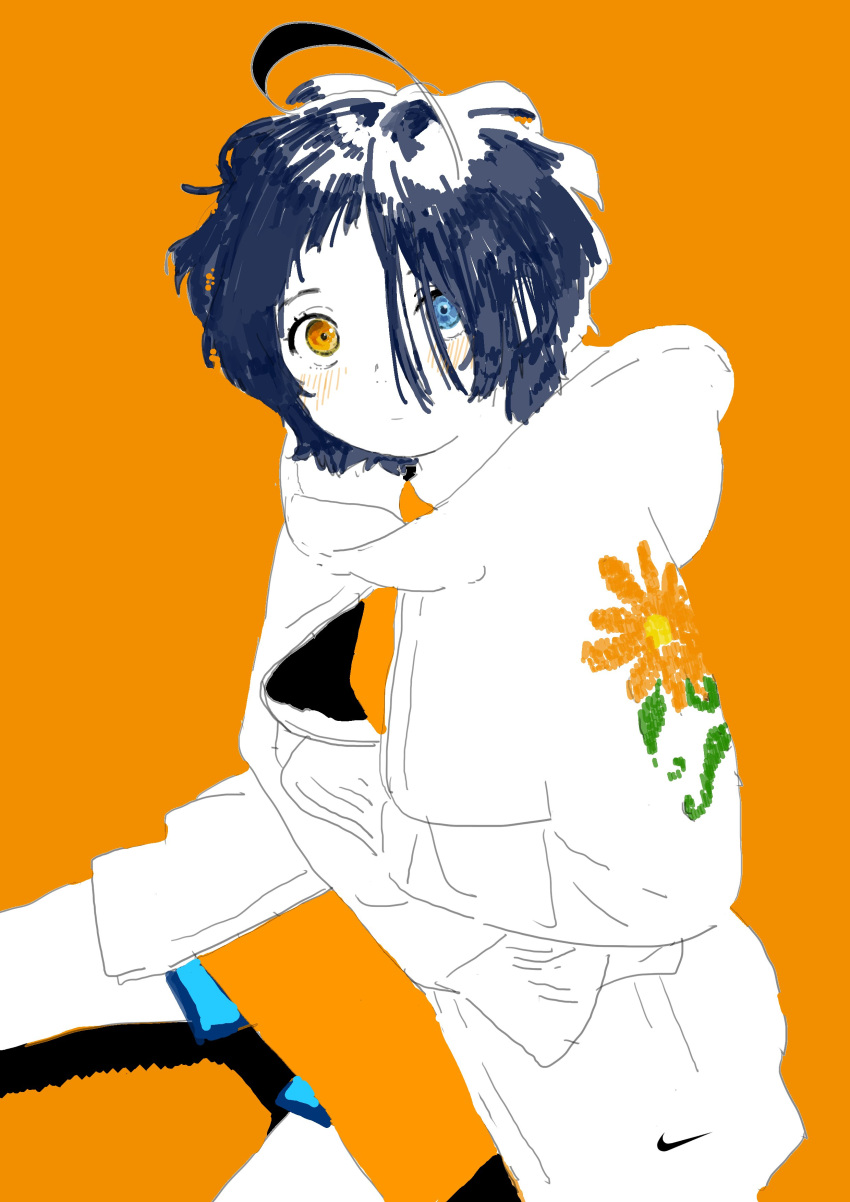1girl, absurdres, ahegao, blue_eyes, e_eel, highres, looking_at_viewer, multicolored