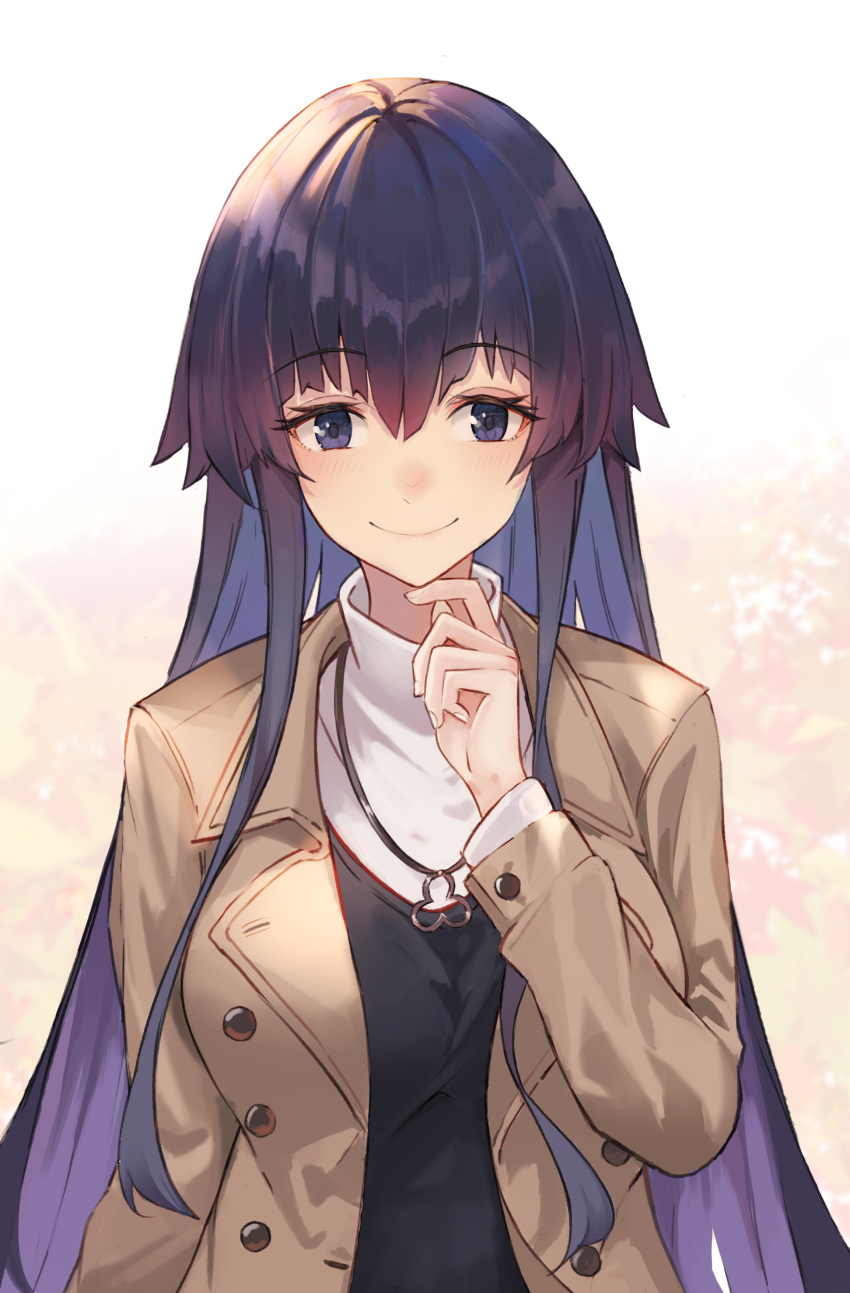 1girl, absurdres, bangs, black_hair, blue_eyes, brown_jacket, ema_(kuguiema), eyebrows_visible_through_hair
