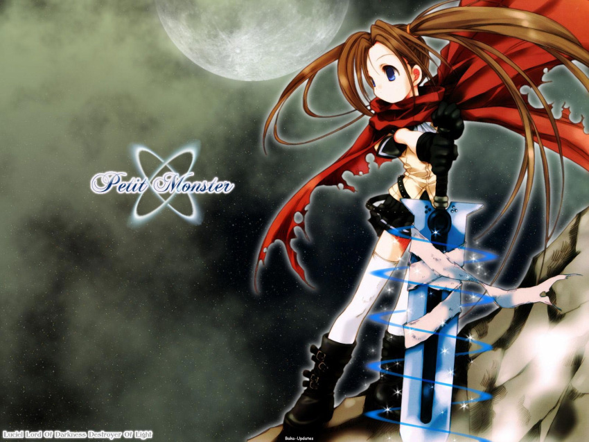 melty_bagle, moon, nanase_aoi, petit_monster, puchimon, sword
