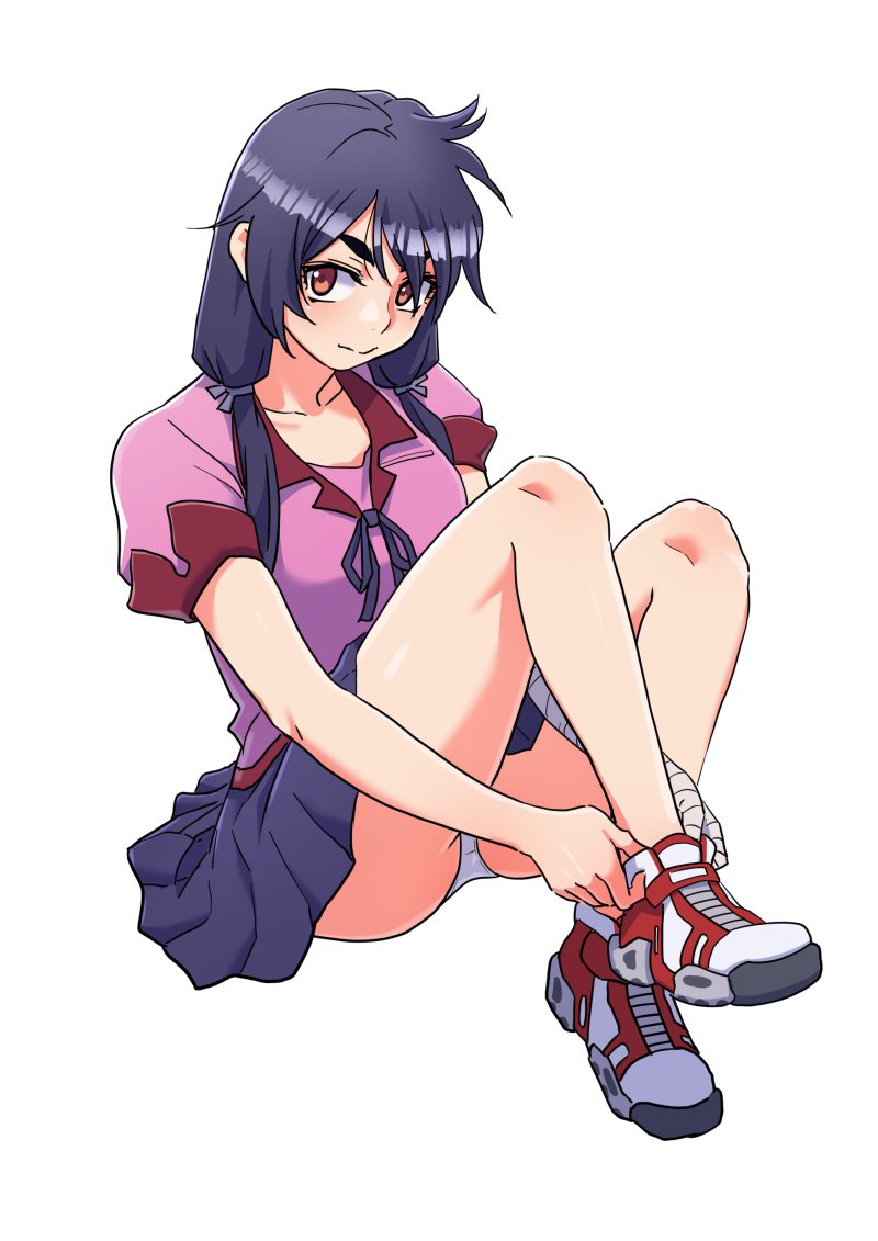1girl, bakemonogatari, bandaged_arm, bandages, braid, hair_ornament, kanbaru_suruga, long_hair