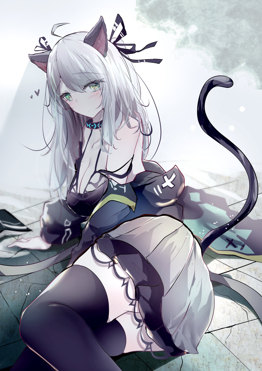1girl, absurdres, ahoge, animal_ears, arknights, ass, bangs, bare_shoulders
