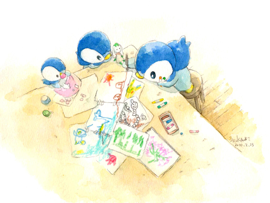 child_drawing, coloring, crayon, diglett, drawing, lapras, no_humans, onix