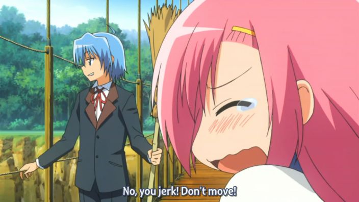 ayasaki_hayate, blue_hair, broom, hayate_no_gotoku!, katsura_hinagiku, pink_hair, subtitles, tagme