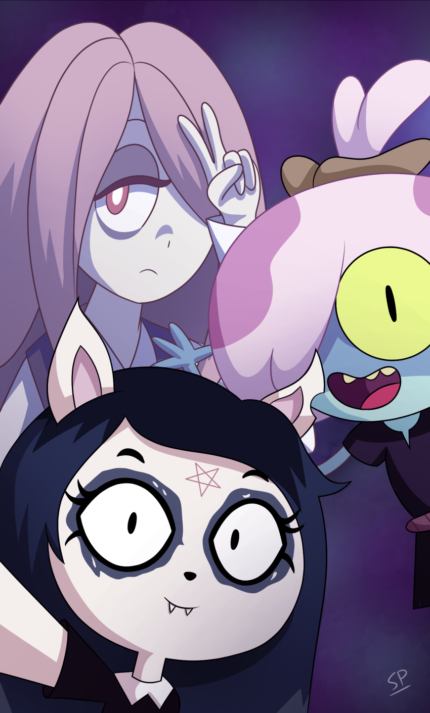 absurdres, amphibia, claire_d'lune, disney, highres, little_witch_academia, maddie_flour, sucy_manbavaran