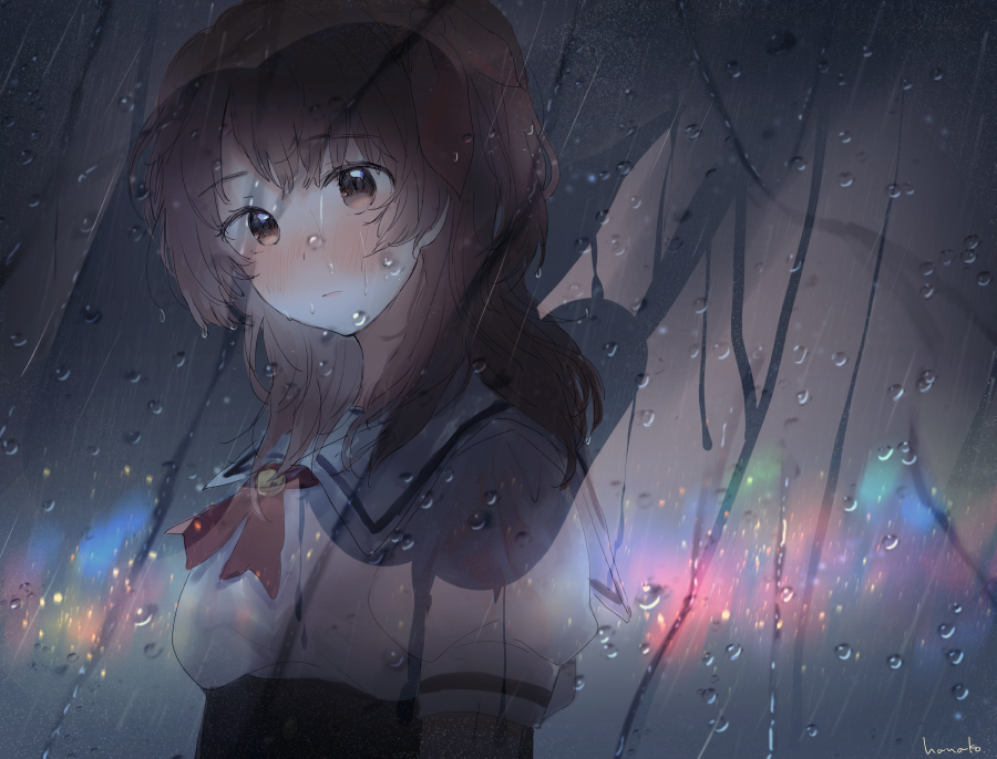 1girl, aikatsu!, aikatsu!_(series), bangs, blush, breasts, brown_eyes, brown_hair