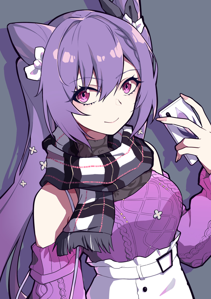 1girl, absurdres, alternate_costume, bag, bangs, bare_shoulders, black_bow, bow