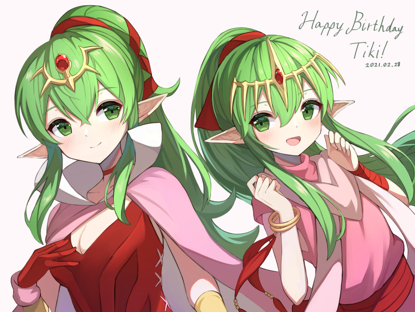 2girls, blush, bracelet, dress, dual_persona, fire_emblem, fire_emblem:_shadow_dragon, fire_emblem_awakening