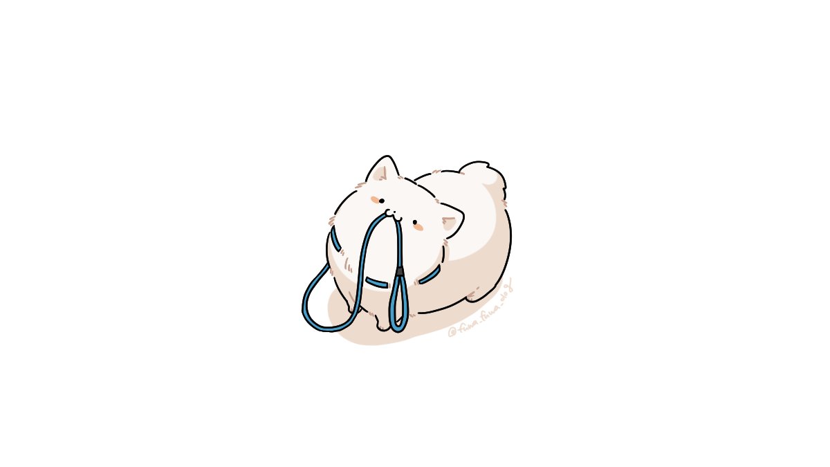 :3, animal, animal_focus, artist_name, black_eyes, blue_collar, blush_stickers, closed_mouth