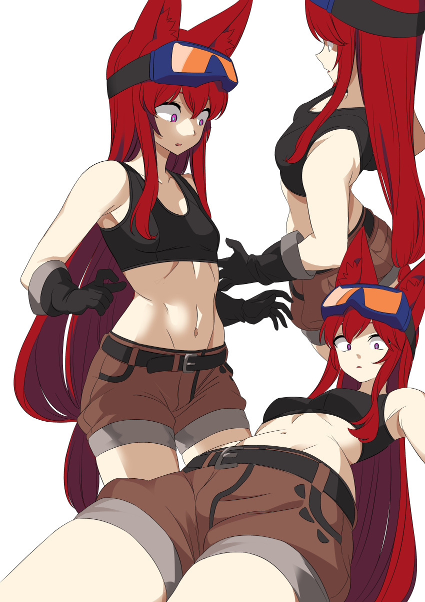 1girl, absurdres, bangs, belt, black_belt, black_bra, black_gloves, bra