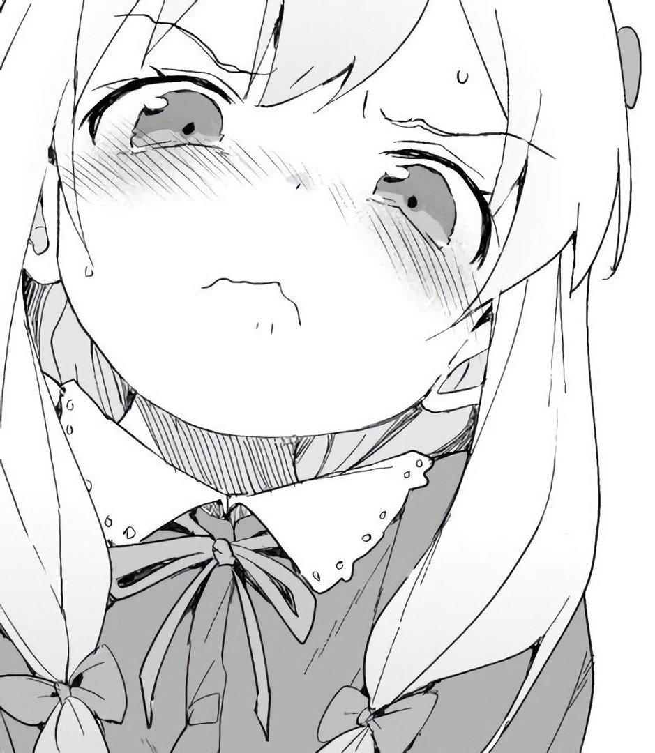 1girl, angry, blush, bow, bowtie, eromanga_sensei, eyebrows_visible_through_hair, hair_bow