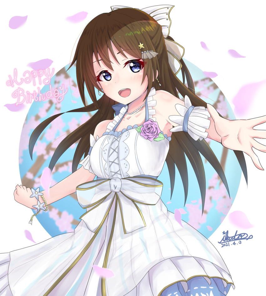 1girl, anata_no_risou_no_heroine, arm_garter, arm_ribbon, artist_name, bangs, birthday, blue_bow