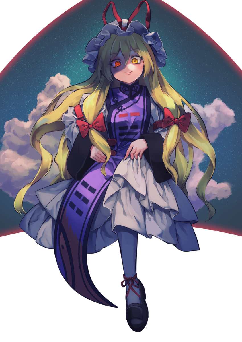 1girl, commentary_request, highres, solo, touhou, yakumo_yukari, yawdeone