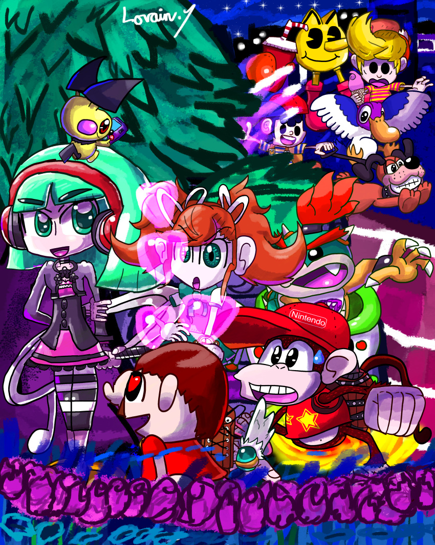 absurdres, animal_crossing, crossover, donkey_kong_(series), figure, gameartist1993, gen_2_pokemon, highres