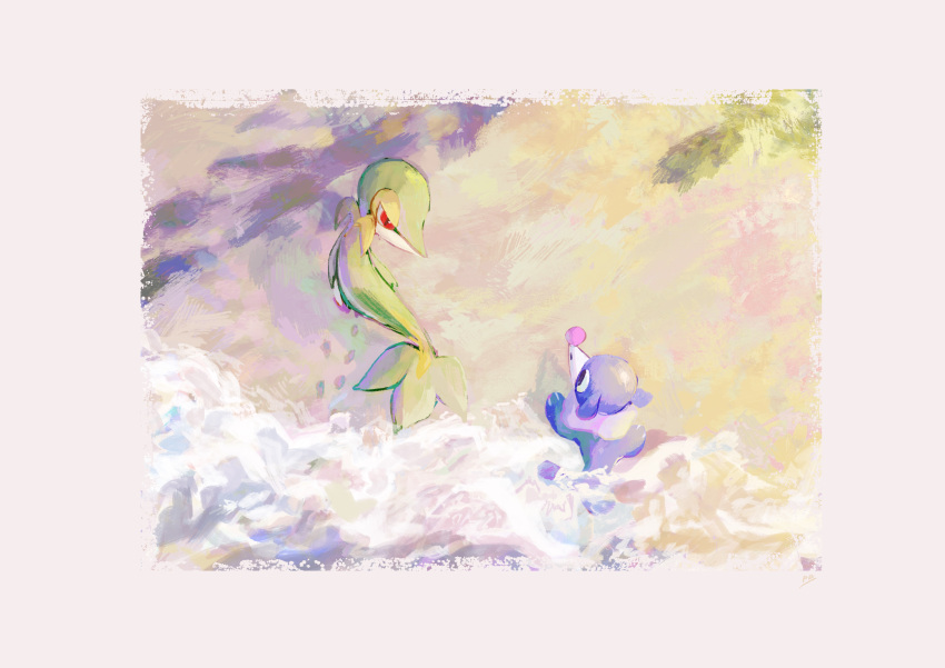absurdres, animal_focus, aomidori_iro, artist_name, beach, black_eyes, border, commentary