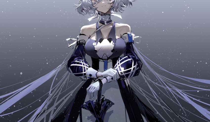 1girl, absurdres, arknights, bare_shoulders, dress, duplicate, gloves, highres