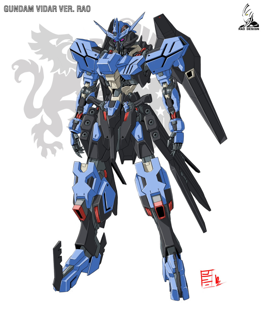 artist_logo, character_name, gundam, gundam_tekketsu_no_orphans, gundam_vidar, highres, mecha, mobile_suit