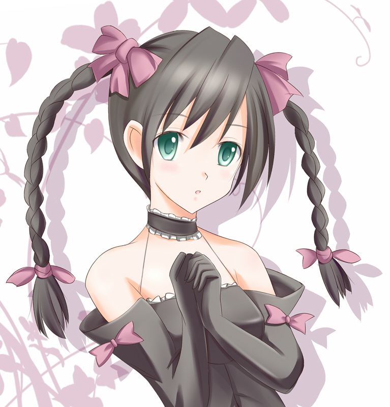 ar_tonelico, ar_tonelico_i, bad_id, bare_shoulders, black_hair, bow, braid, detached_sleeves