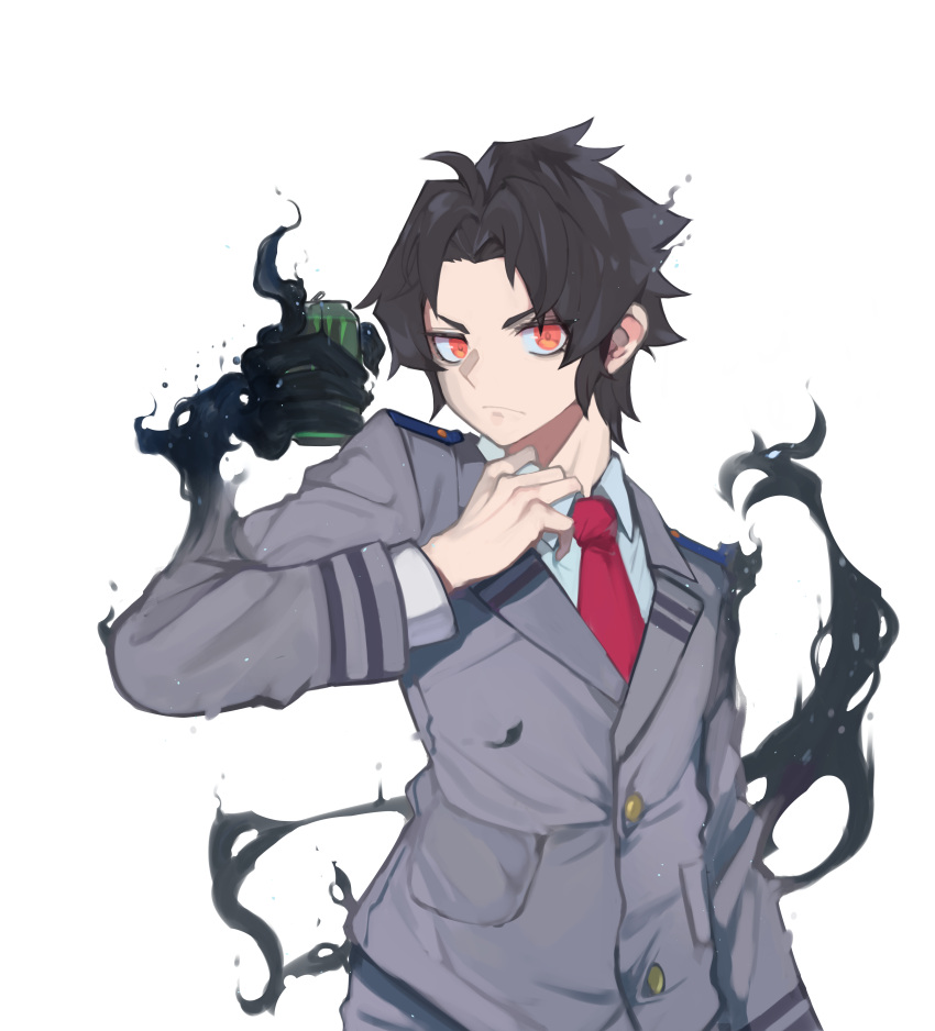 1boy, absurdres, black_hair, boku_no_hero_academia, can, closed_mouth, commission, dokuro_deluxe
