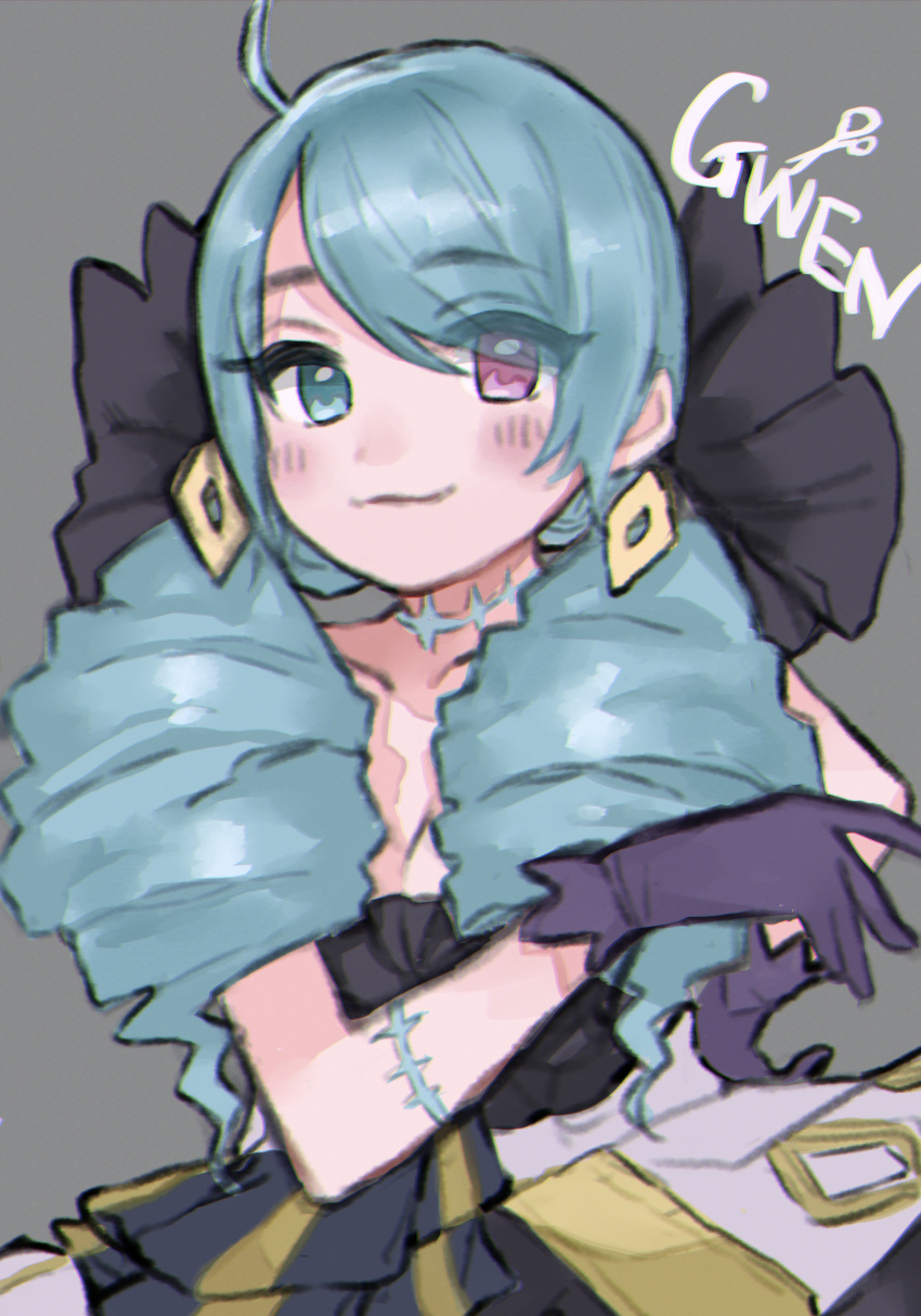 1girl, absurdres, ahoge, aqua_eyes, aqua_hair, blush, character_name, closed_mouth