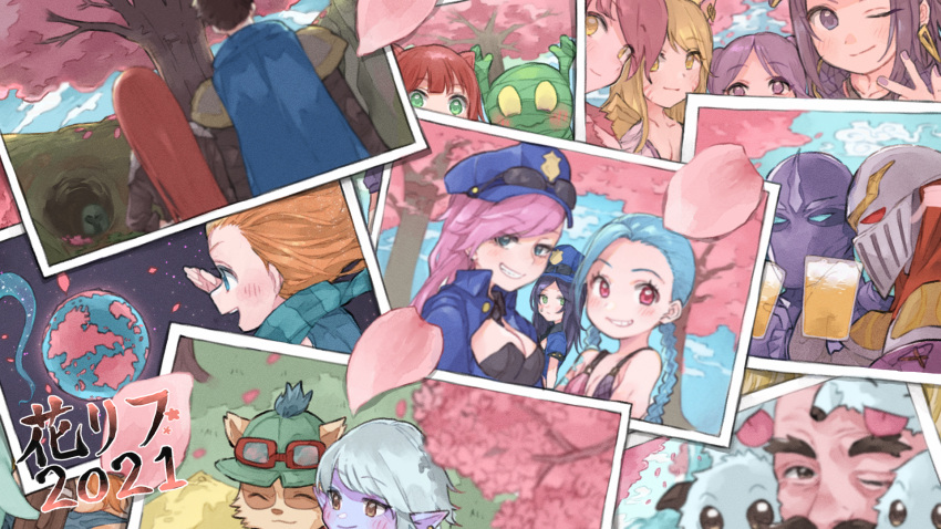 2021, 6+boys, 6+girls, ahri, akali, alcohol, amumu, animal_ears