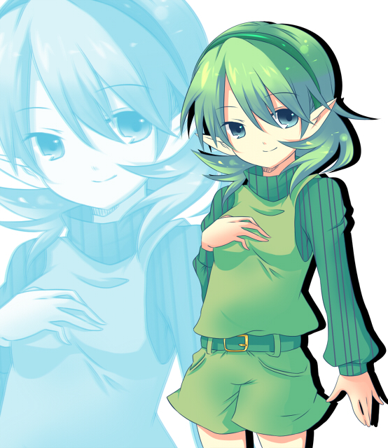 bad_id, belt, green, green_eyes, green_hair, hairband, ocarina_of_time, pointy_ears