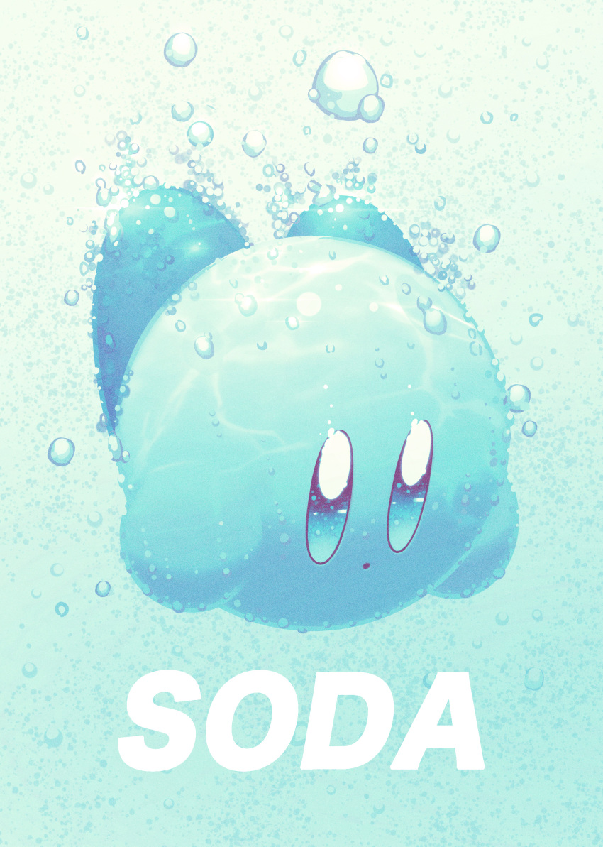 5health, absurdres, blue_eyes, blue_footwear, blue_skin, bubble, colored_skin, dot_mouth