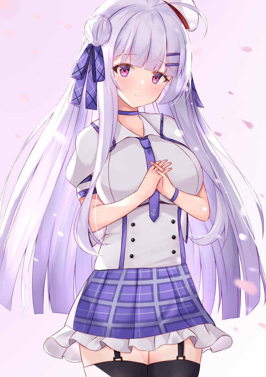 1girl, absurdres, aihara_kazushi, azur_lane, belt, beret, black_legwear, braid
