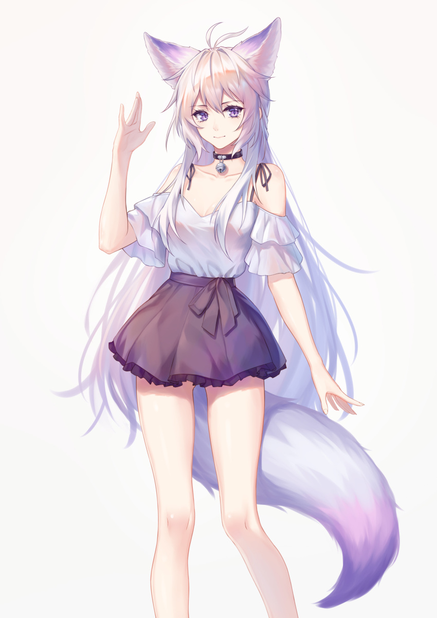 1girl, absurdres, animal_ears, antenna_hair, bangs, bare_legs, bare_shoulders, bra_strap