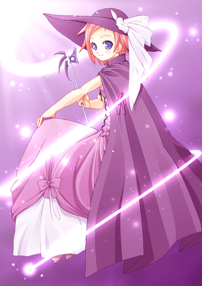 blue_eyes, cape, dress, freckles, hat, kisaragi_yuki, mahou_sensei_negima, mahou_sensei_negima!