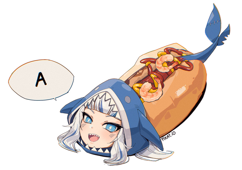 1girl, a, animal_hood, artist_name, blue_eyes, blue_hair, commentary, english_commentary